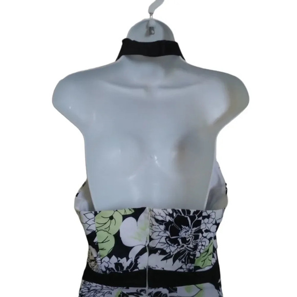 Lori Ann Halter Top Midi Dress, Collar, 60s Style - Picture 4 of 8